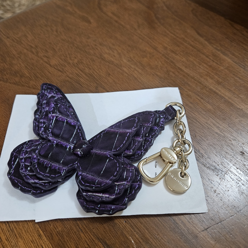 Brahmin Ultraviolet Ombre Butterfly Keychain, LIKE NEW, WITH TAGS